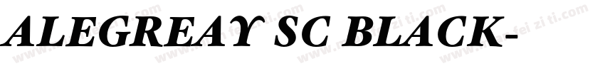ALEGREAY SC BLACK字体转换